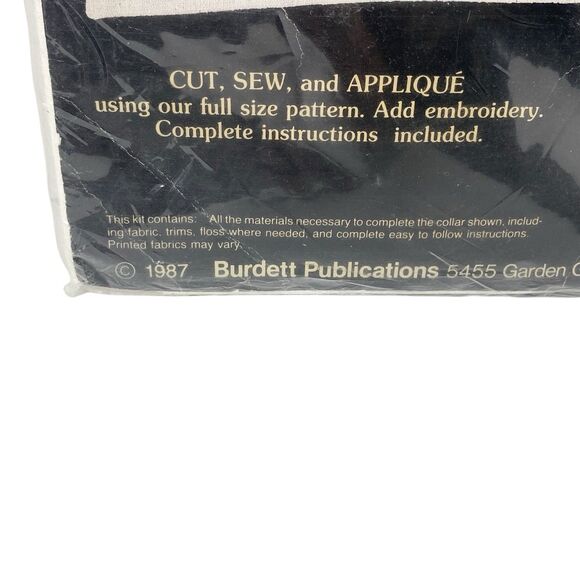 Vintage 1987 Dale Burdett Designer Collar Kit Applique A Country Sailor Collar - Picture 3 of 4